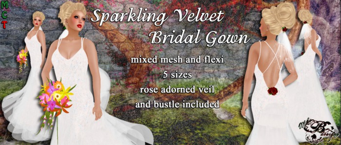 {Ms. B. Designs} Sparkling Velvet Bridal Gown