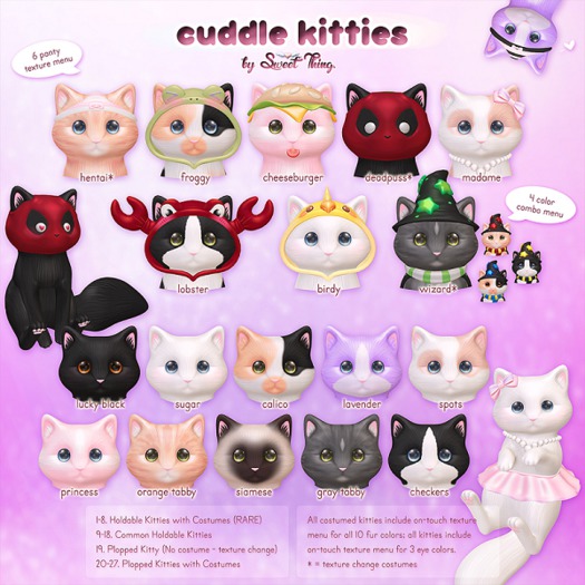 Sweet Thing. Cuddle Kitties - Plopped (No Costume)