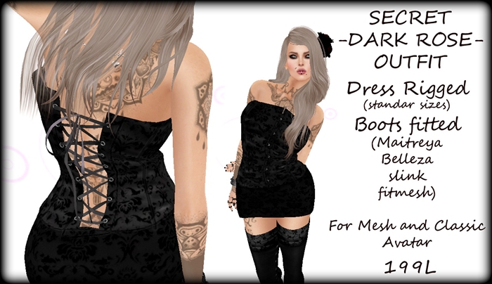 SECRET -DARK ROSE OUTFIT-