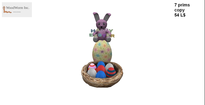 Happy Easter Bunny with an Easter basket