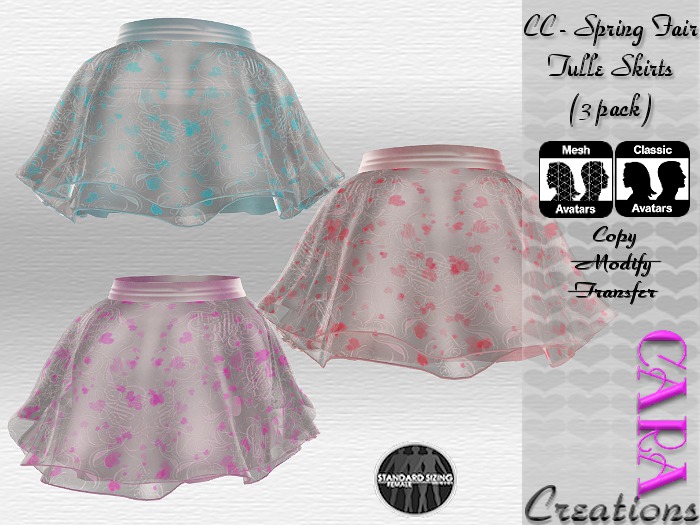 Cara Creations [8654219] CC- Spring Fair Tulle Skirt (3pk)
