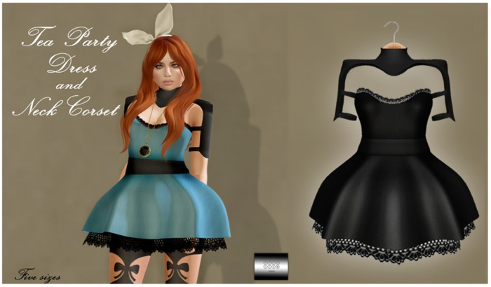 Tea Party Dress "Black" (mesh) - even.flow