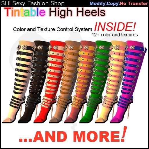SHI Tintable High Heel Boots 