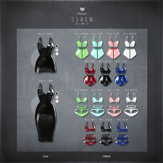 -Pixicat- Siren.Set nr1 - Mint (Maitreya) 1 1