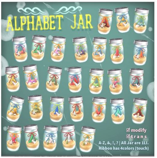 ASO! Alphabet Jar -U