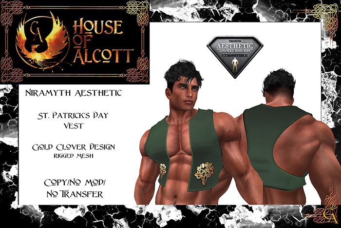HOA St.Patrick's Day Vest - Gold Clover