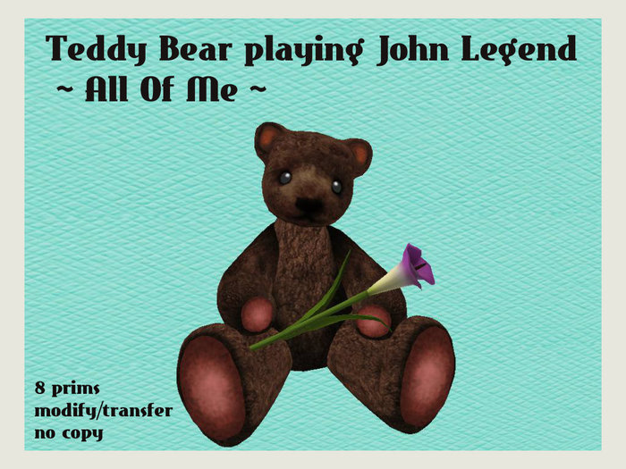 Teddy Bear playing John Legend - All Of Me