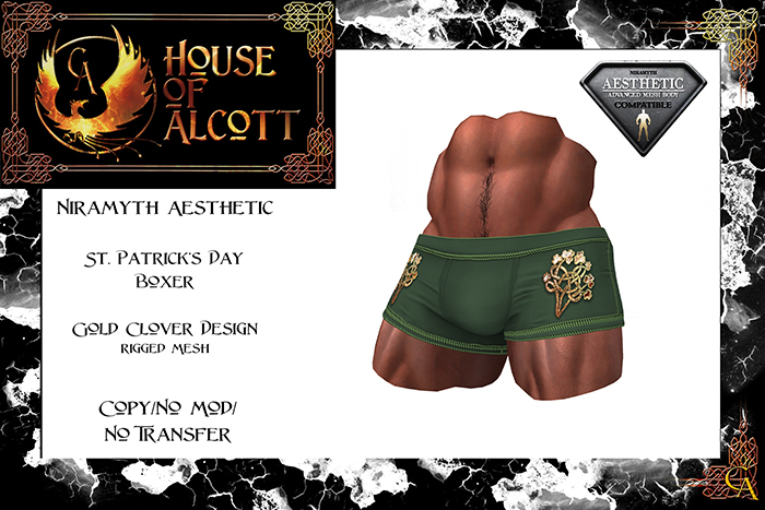 HOA St.Patrick's Day Boxer - Gold Clover