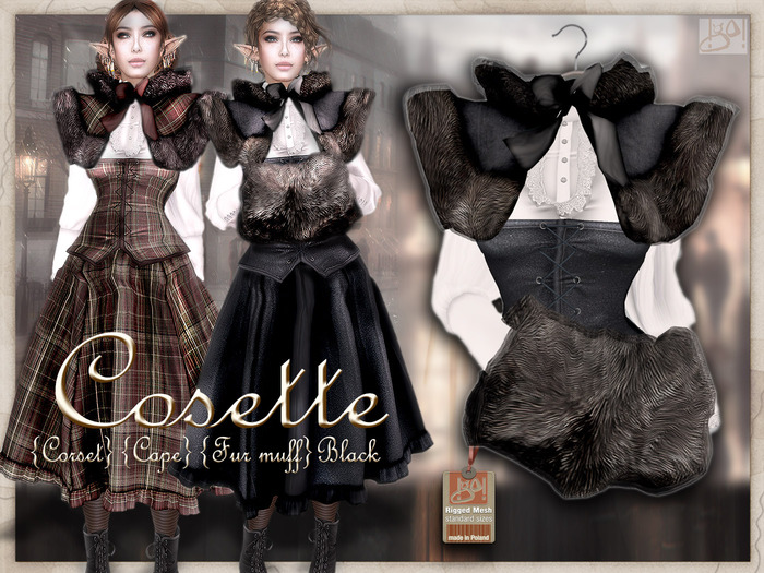 !gO! Cosette corset - black