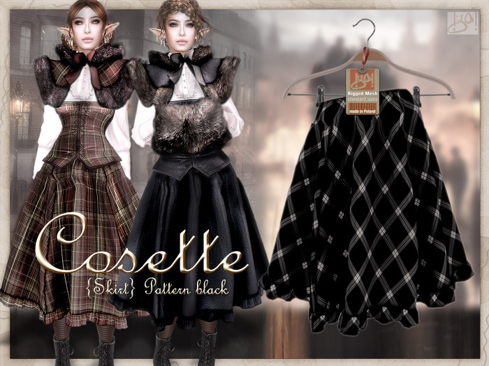 !gO! Cosette skirt - pattern black