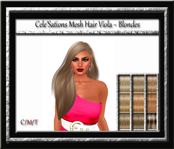 Cele'Sations Mesh Hair Kayla ~ Black & Whites Pk