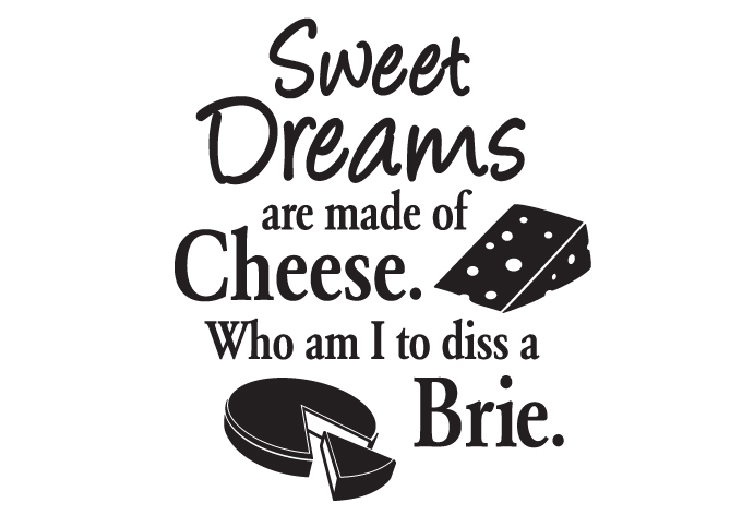 {Q-Essentials} Cheesy Dreams Wall Decal