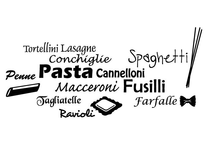 {Q-Essentials} Pasta Night Wall Decal