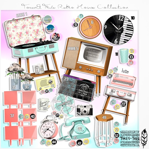 Token&Tribe- Retro Clock- Black #9