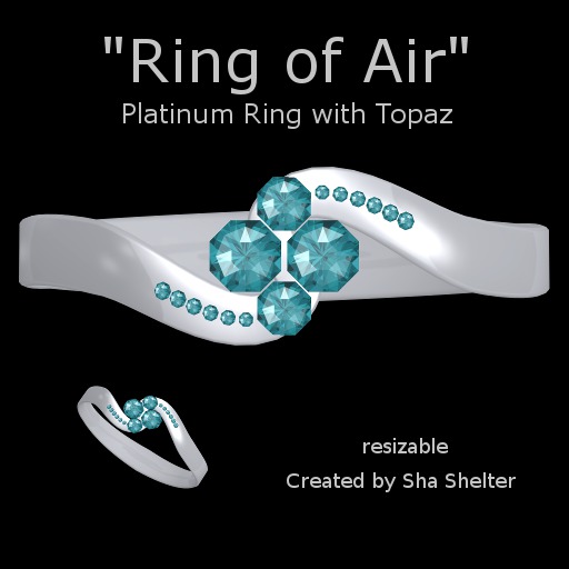 Vertigo Ring Topaz Platinum
