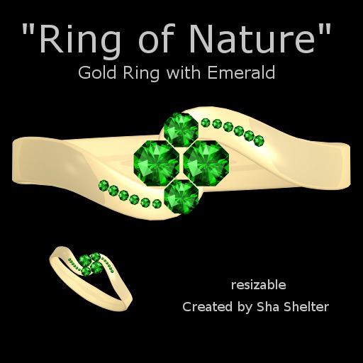 Vertigo Ring Emerald Gold