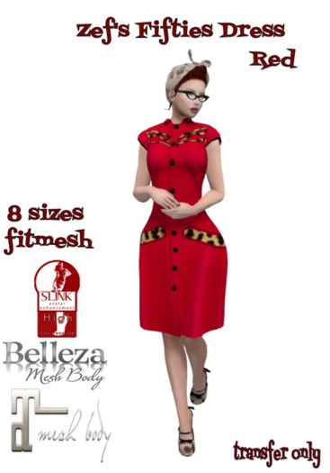Zef's Fifties Dress Red