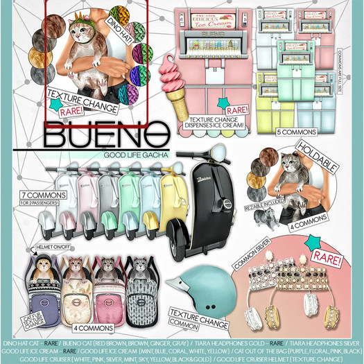 BUENO-Dino Hat Cat - RARE