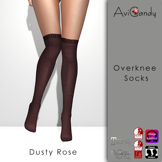 AVICANDY Knit Thigh Socks - Pastels