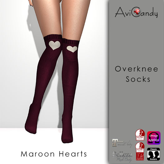 AVICANDY Knit Thigh Socks - Pastels