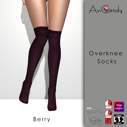 AVICANDY Knit Thigh Socks - Pastels
