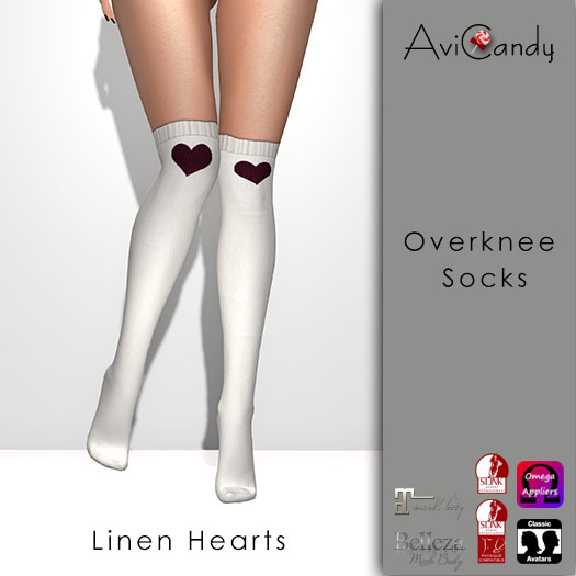 AVICANDY Knit Thigh Socks - Pastels