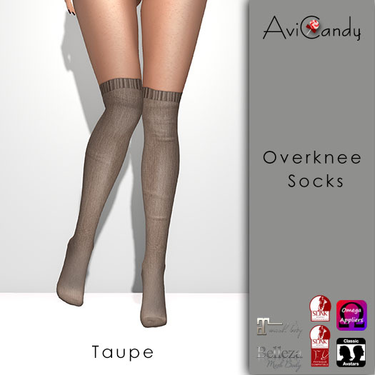 AVICANDY Knit Thigh Socks - Pastels