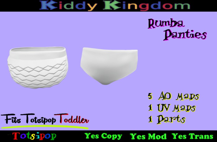 (CD) Creative Designs Full Perm Totsi-Tween Panties Box