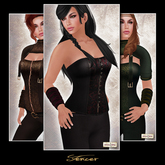 [V/W] Fencer Ruby - Medieval fantasy or sci-fi corset outfit