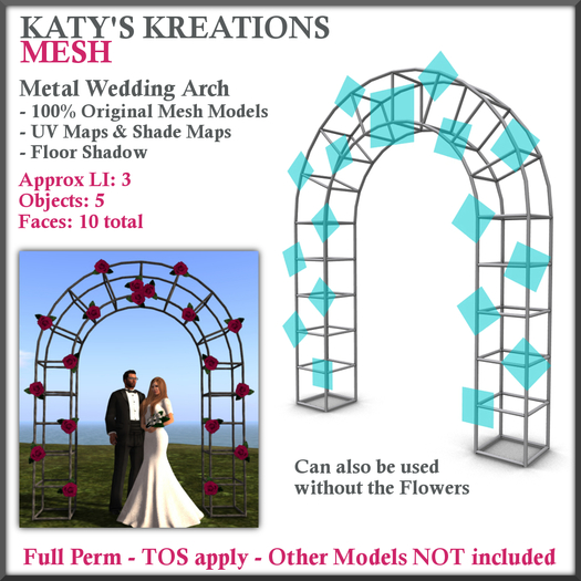 FULL PERM MESH Wedding Arch, Metal Wedding Arch with Roses