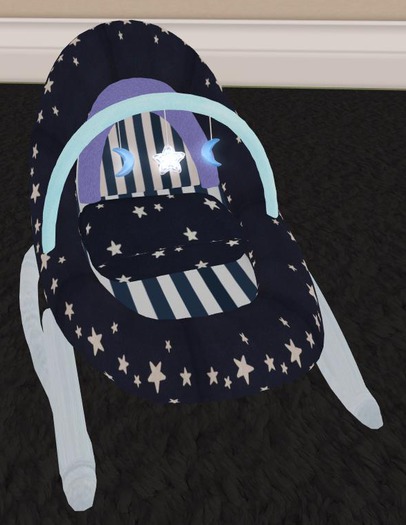 Little Moon~Drk Blue Star Bouncing Chair 