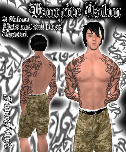 Vampire Talon Tattoo *SnoWStylZ* Gift