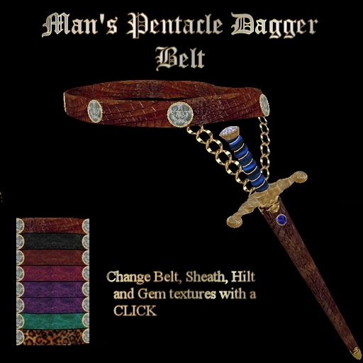Ashira's Men's Pentacle Dagger Belt