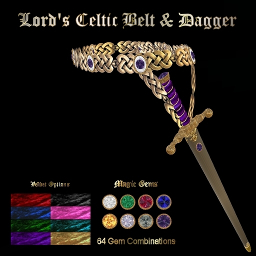 Ashira's Aerie - Lord's Celtic Belt & Dagger