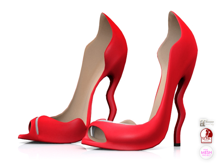 Garbaggio // Wavy Peeptoe - Red