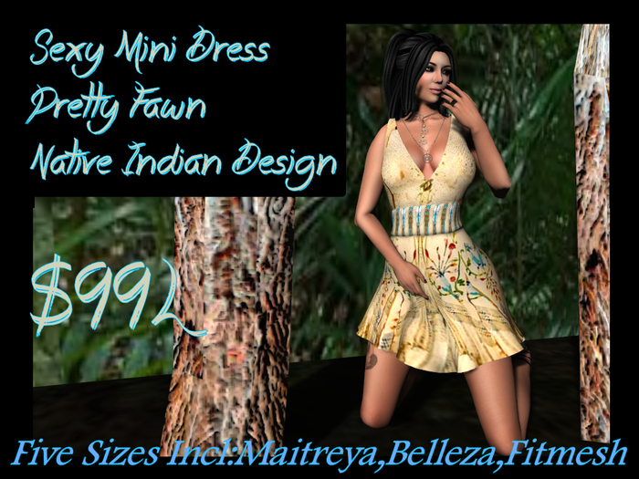 ! Native Threads ! - Sexy Mini Dress - Pretty Fawn 