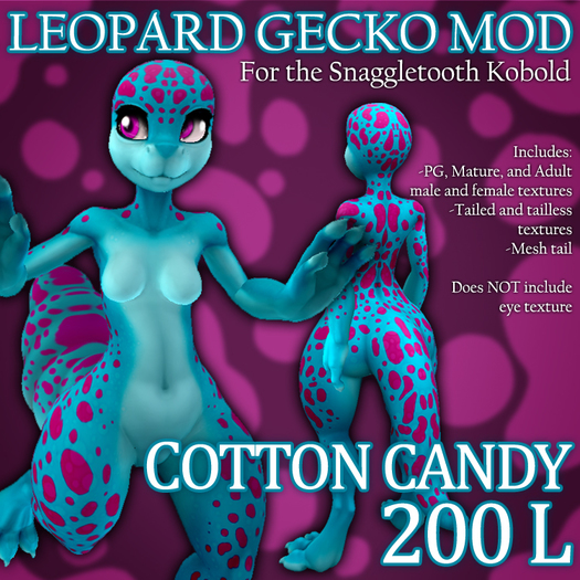 Leopard Gecko MOD Kobold Cotton Candy BOX