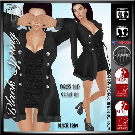 !MiH Black Spring set - black fur