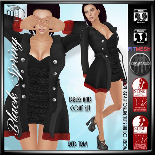 !MiH Black Spring set - red fur