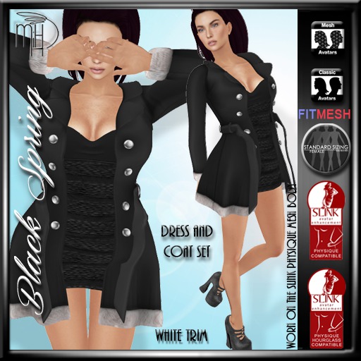 !MiH Black Spring set - white fur