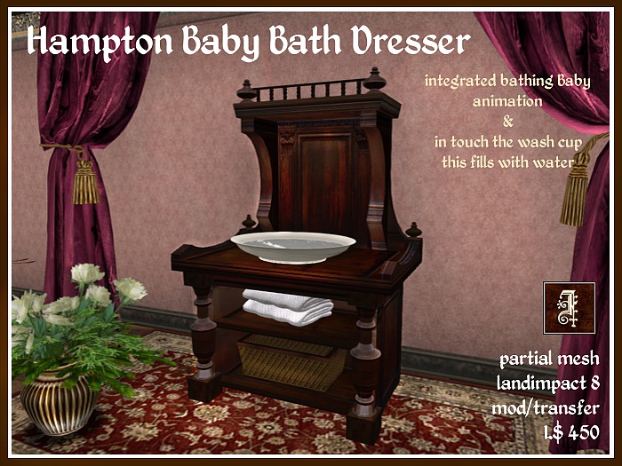 *IOLAIR* Hampton Baby Bath Dresser Box