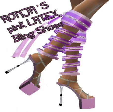 Pink Latex Bling Shoes
