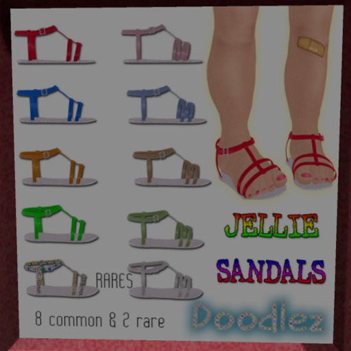 Doodlez Jellie Sandals~PALE GREEN