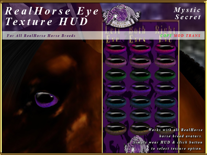 *E* RealHorse EyeTexture HUD [BOXED] Friefly