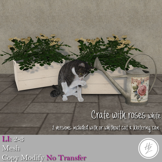 .::Hazeel::. Crate Roses  white