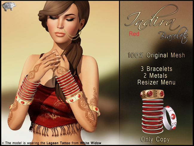 Mad' - Indira Bracelet [Red]