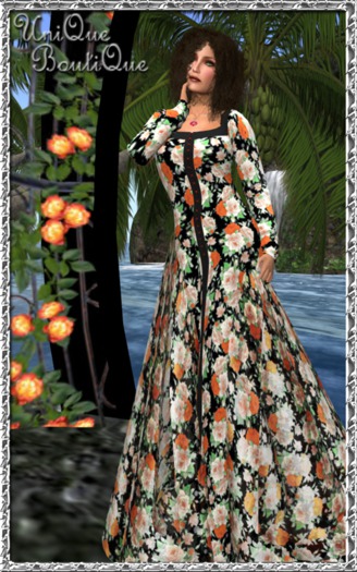 *UniQue* Peasant Dress Orange