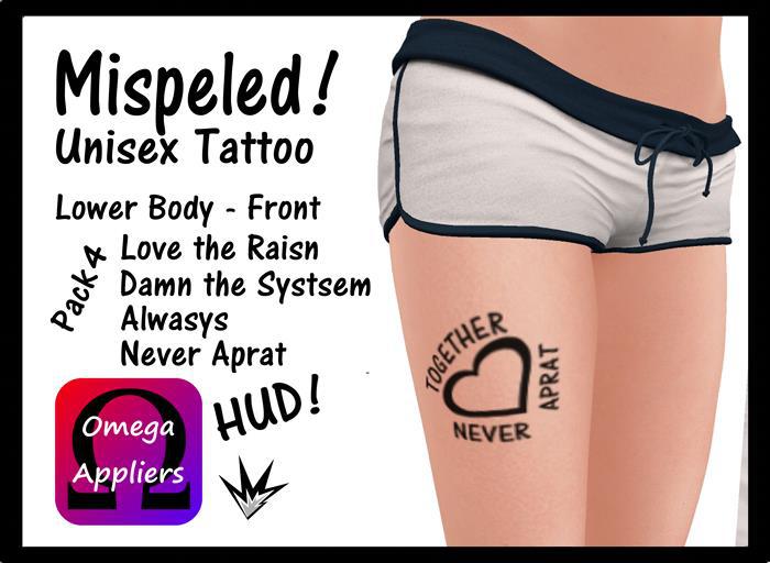 TATTOO - PK 4 MISPELED - OMEGA APPLIER