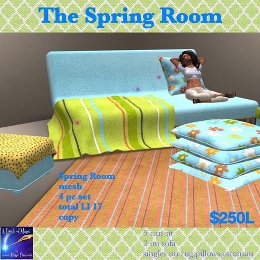 The Spring Room Set 4 PC Animated