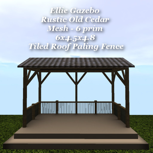 Ellie Gazebo Rustic Old Cedar